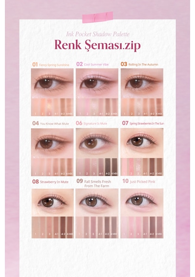 5 Renkli Mini Far Paleti Perıpera Ink Pocket Shadow Palette 06 Signature İs Mute Soda Cafe 04973705