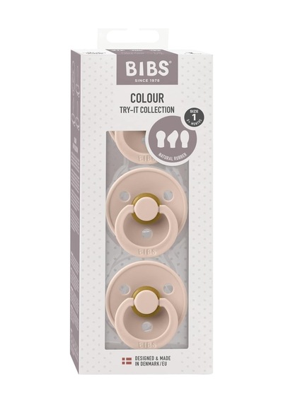 Bibs Try It Colour Üçlü Emzik Seti - Blush Pembe