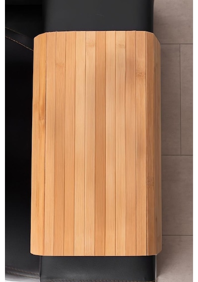 Bambu Koltuk Matı Ahşap Kanepe Koltuk Kenarı Sehpa Yan Sehpa Koltuk Katlanabilir Tepsisi 45x70 Bambu