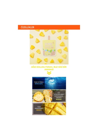 Missha Ananas Özlü  Pürüzsüz Görünüm Sağlayan Yaprak Maske APIEU Icing Sweet Bar Sheet Mask (Pineapple)