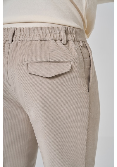 Morven Erkek Taş Pamuk Trend Fitilli Kadife Lastikli Slim Fit Pantolon 26ks003005870 Taş