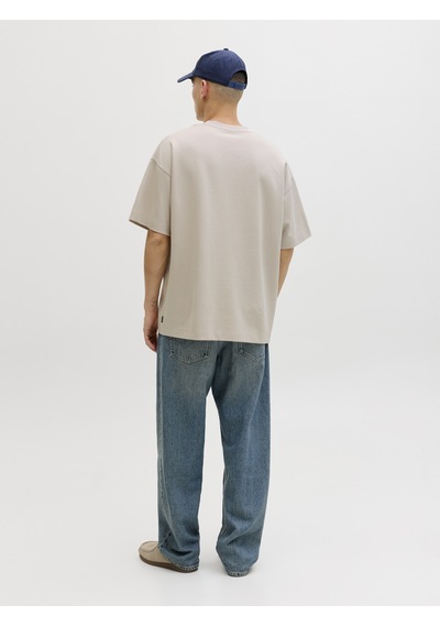 Jack&jones Jjebarron Tee Ss O-neck Noos Bej