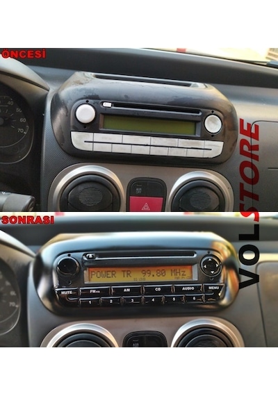 Fiat Fiorino Teyp Tuş Takımı Pianoblack Parlak Siyah Maun Tuş