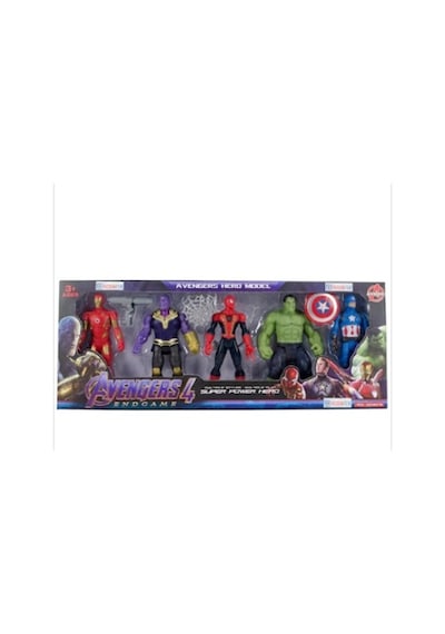 Hulk Thanos Örümcek Adam Ironman Oyuncak 5 Li Set  14  Cm