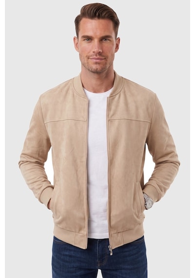 Rizzup Erkek Slim Fit Likralı Bej Süet Ceket Kırışmayan Ütü Gerektirmeyen Mevsimlik Mont 2504334