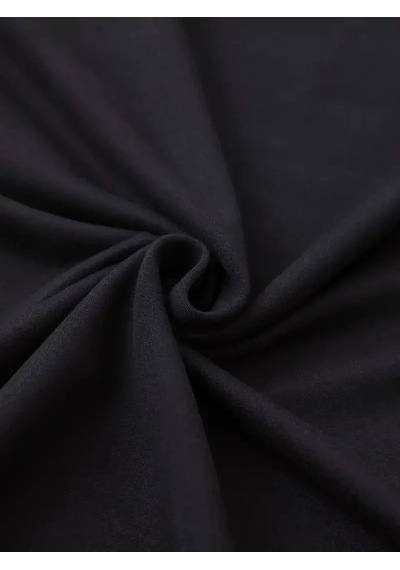 Kadın Kısa Kol Yazlık Tişört Bisiklet Yaka Spider Baskılı T-shirt - Siyah
