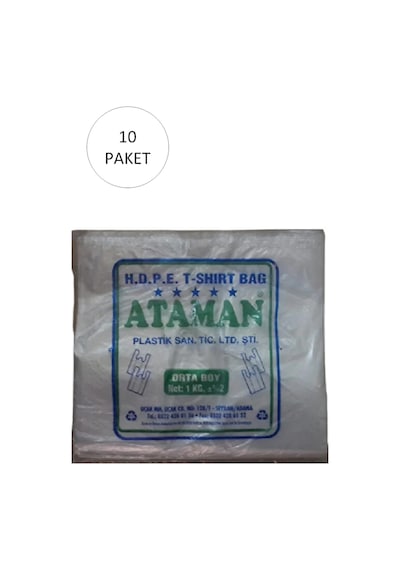 Kalın Şeffaf Atlet Poşet Orta Boy 27x47 Cm 1 Kg 10 Paket-takriben 1,450 Adet Diğer