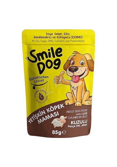 3 Adet Jungle Smile Dog Pouch Köpek Küçük-orta Irk Kuzulu 85 Gr