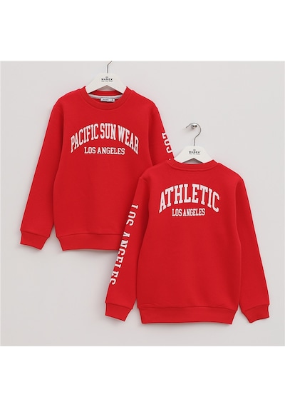 Wanex Erkek Çocuk Uzun Kol Kalın Sweatshirt - 16209 Mavi
