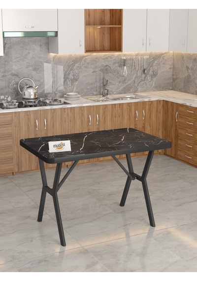 Azra 70x110cm Bendir Mutfak Masası, Mutfak Masası Takımı, Yemek Masası, 4 Krem Sandalye Krem
