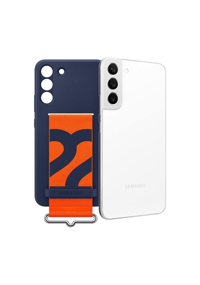 Galaxy Uyumlu S22 Plus Kordonlu Silikon Kılıf - Lacivert Diğer
