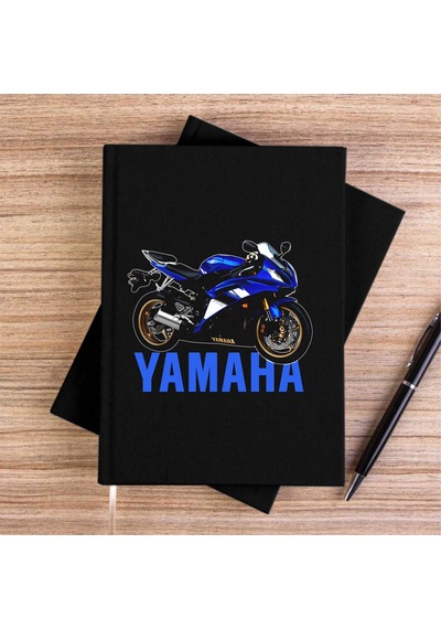 Yamaha R6 Siyah Çizgisiz Kanvas Defter