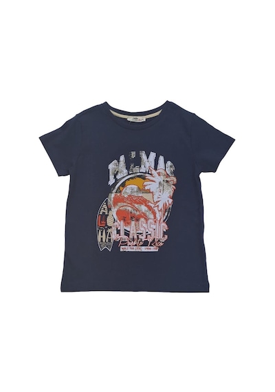 Çikoby Erkek Çocuk Pamuklu Yarım Kol Baskılı Tshirt-12849-lacivert Lacivert