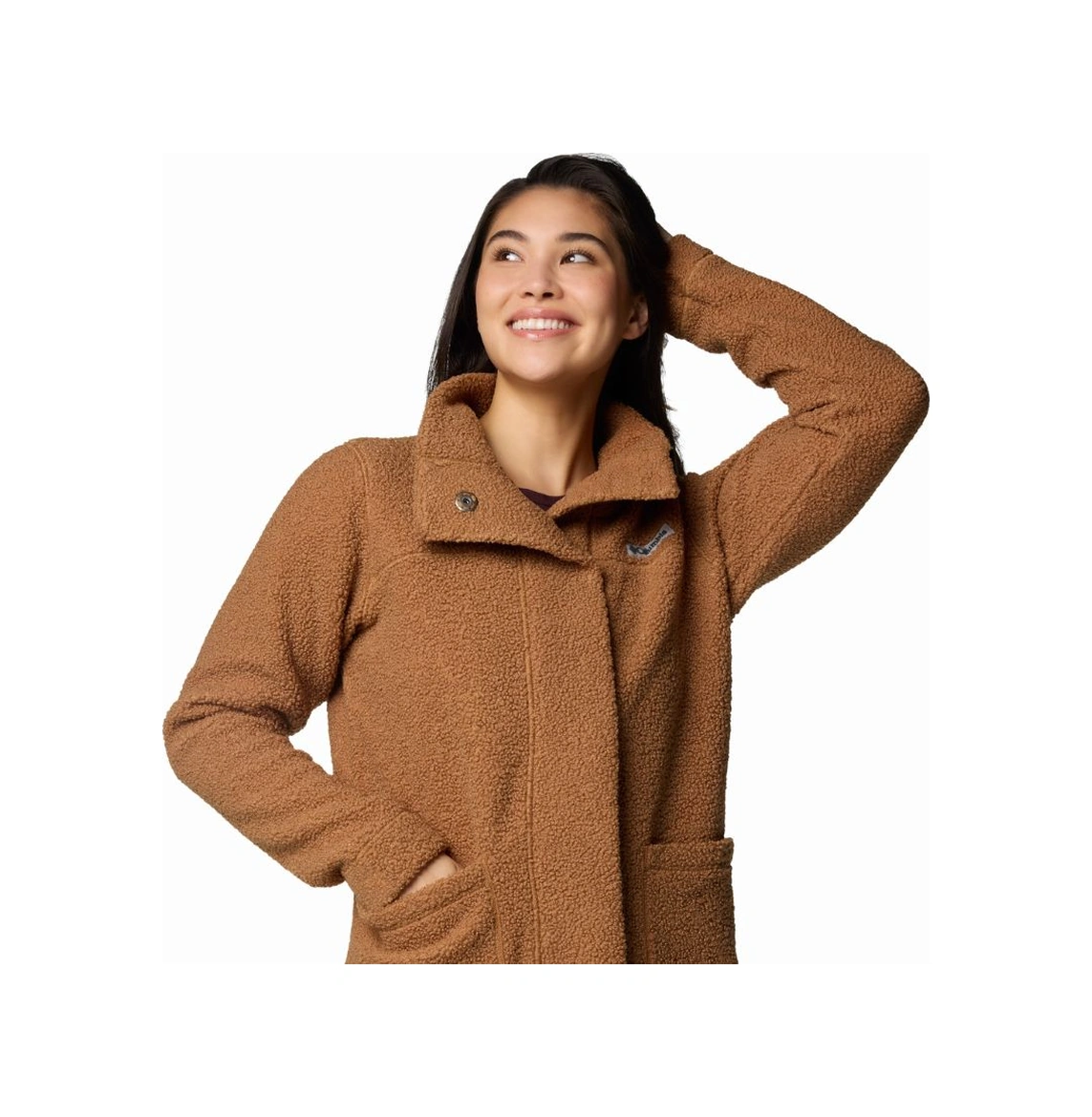 Columbia Panorama Long Jacket Kahverengi Kadın Outdoor Polar Ceket Al1333 Kahverengi Koyu