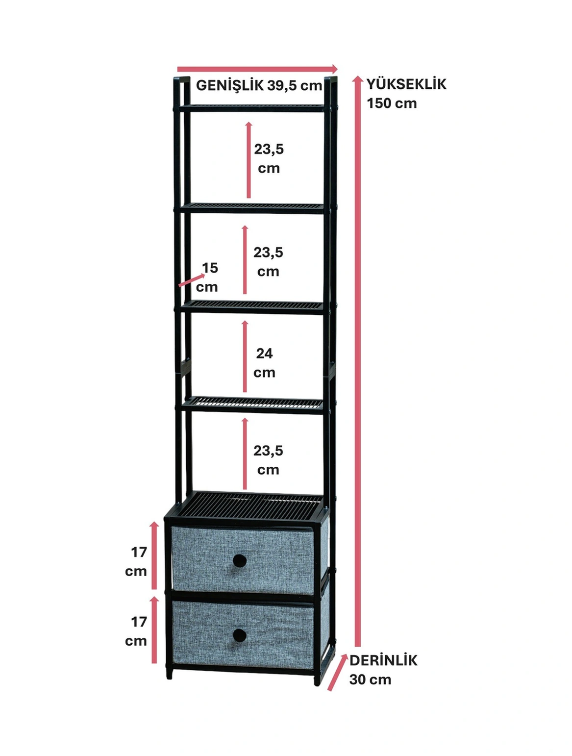Dekoratif Siyah Metal Kitaplık 5 Raflı 2 Çekmeceli Komidin Çok Amaçlı Stand Organizer Siyah Dekoratif Siyah Metal Kitaplık 5 Raflı 2 Çekmeceli Komidin Çok Amaçlı Stand Organizer Siyah