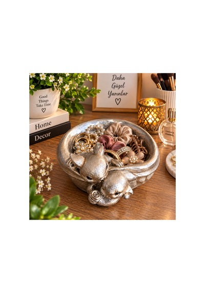 Dekoratif Hayvan Figürlü Masaüstü Organizer Anahtarlık Takı Toka Kalem Düzenleyici Çok Amaçlı Dekoratif Kase Polyester 11x18 Cm Gümüş Dekoratif Hayvan Figürlü Masaüstü Organizer Anahtarlık Takı Toka Kalem Düzenleyici Çok Amaçlı Dekoratif Kase Polyester 11x18 Cm Gümüş