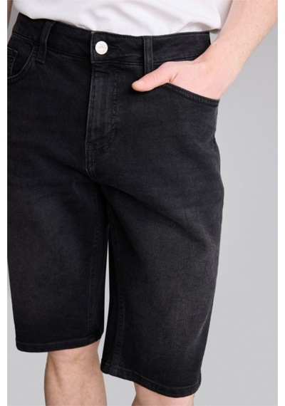 Defacto Regular Fıt Kemerli Bel Jean Bermuda Şort G8662ax26smnm40 Siyah-nm40
