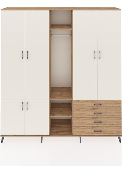 Hyperion Dolap 14 Raflı 4 Çekmeceli Tek Askılı 220x44x243 Çam-aytaşı/çam Aytası/atlas Çam Hyperion Dolap 14 Raflı 4 Çekmeceli Tek Askılı 220x44x243 Çam-aytaşı/çam Aytası/atlas Çam