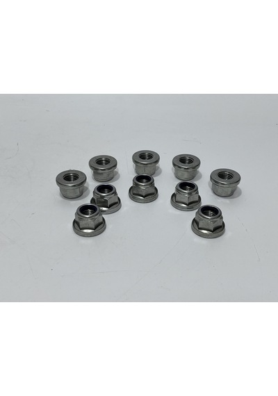 M13 Naylon Uçlu Altıgen Kilit Somunu 10 Adet 0.2 MM