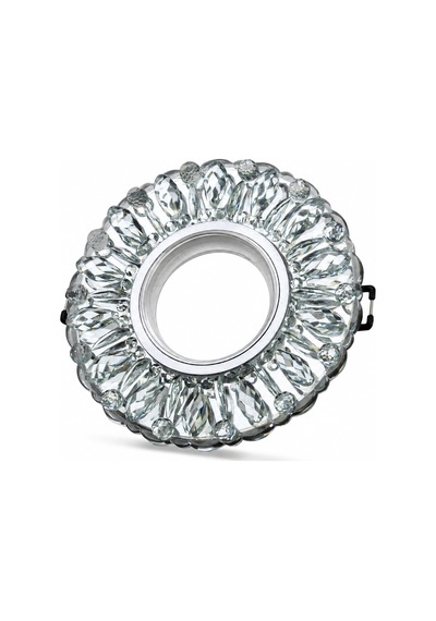 Kristal Cam Spot Lamba Gu10 Duy Led Çerçeveli 4000k Doğal Işık Tavan Aydınlatması 12 Cm Bx-316734