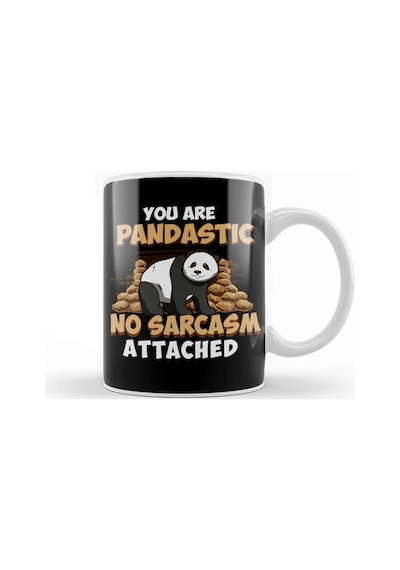 You Are Pandastic, No Sarcasm Attached Funny Panda Kupa Bardak Porselen Karışık