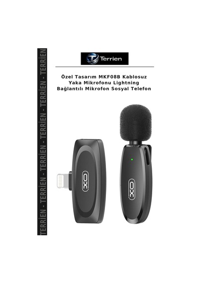 Özel Tasarım Mkf08b Kablosuz Yaka Mikrofonu Lightning Bağlantılı Mikrofon Sosyal Telefon Diğer