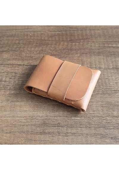 Sumerian Leather Craft Minimalist Deri Kartlık Taba Anahtarlık Hediye Taba