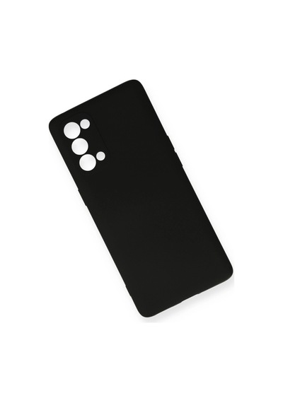 Oppo Reno 5 Pro Kılıf Nano İçi Kadife Silikon - Siyah -