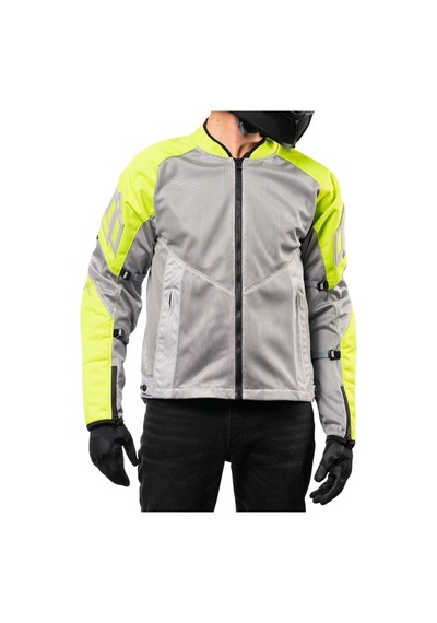 Icon Mesh Af Korumalı Motosiklet Montu Gri Sarı