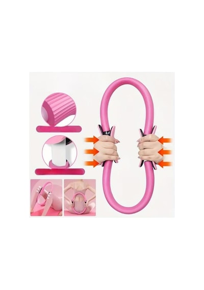 Pilates Çemberi Kaymaz Tutma Pedli Yoga Plates Egzersiz Halkası Ring İç Bacak Kalça Hareket Bandı Mavi-mor - 801004256