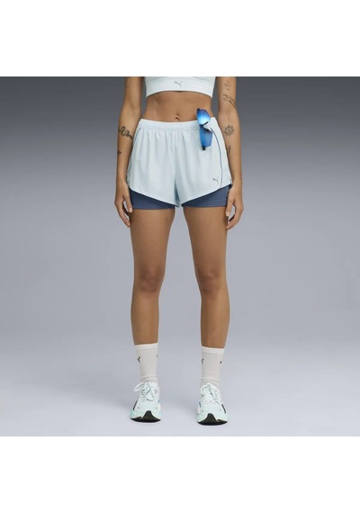 Puma Run Velocıty 2ın1 3" Short W Mavi Kadın Şort Puma Run Velocıty 2ın1 3" Short W Mavi Kadın Şort