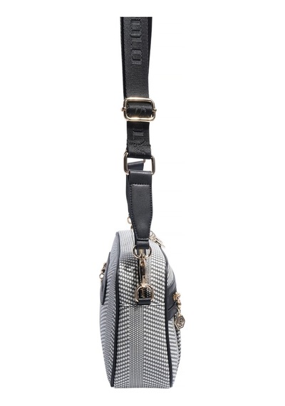 Silver Polo Sp1280 Kadın Çapraz Çanta Hasır Siyah Beyaz-siyah