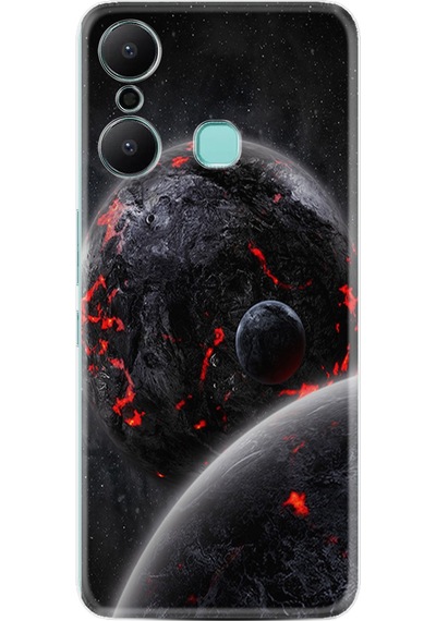 Infinix Hot 20 Play Kılıf Resimli Desenli Silikon Platinium Series Kara Dünya 1902
