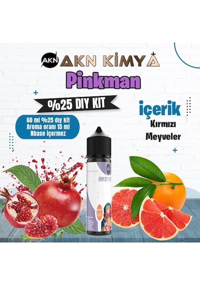 Pinkman Yoğun Dıy Kit Kırmızı Meyveler Gıda Aroması %25 Oranda Aroma İçerir Hazır Değildir 60 Ml