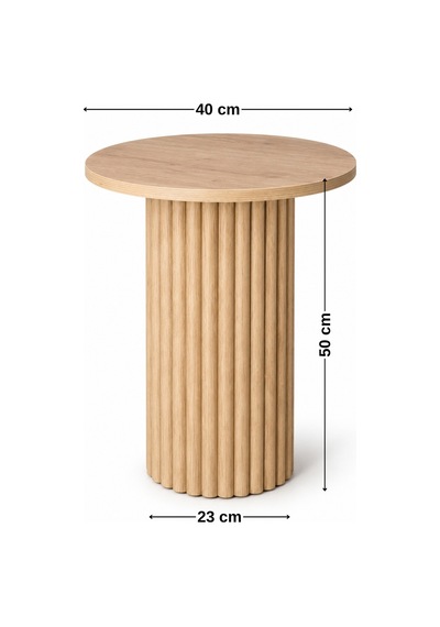 Soyasis Nola Bohem Yan Sehpa 40 Cm - Safir Meşe
