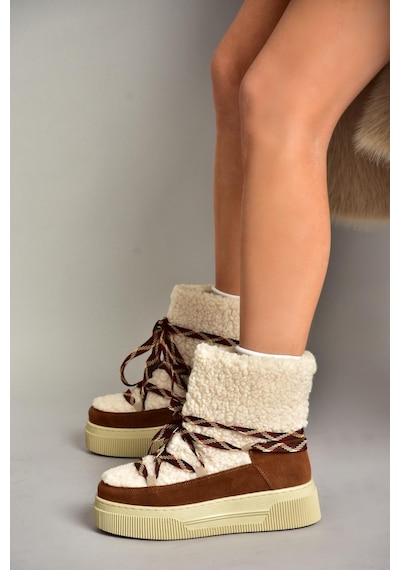 Fox Shoes T476500702 Taba Süet Kalın Tabanlı Kadın Bot Taba Fox Shoes T476500702 Taba Süet Kalın Tabanlı Kadın Bot Taba