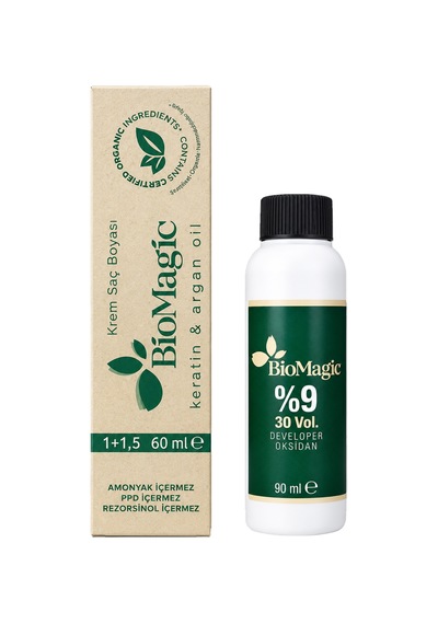 Biomagic Organik İçerikli Amonyaksız Saç Boyası 60 Ml. + Oksidan 90 Ml.