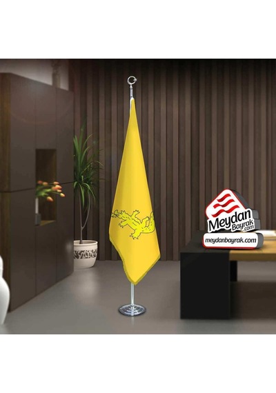 Büyük Hun İmp. Bayrağı-17 Eski Türk Devleti -ofis -toplantı Odaları -direkli -saçaklı Makam Bayrağı 1