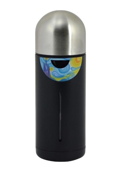 Eye Of Içi Cam Dışı Çelik Matara 280 Ml Siyah Çok Renkli