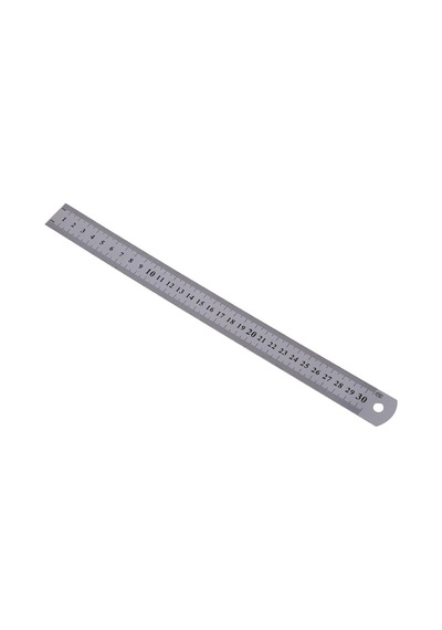 Çelik Cetvel 30 Cm Inch Ölçülü Metal