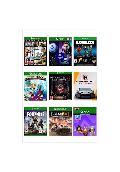 Xbox One 500 GB Teşhir Cihazı (6 Ay Garantili ) + GTA 5 Dahil 10 Oyun