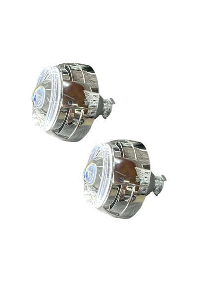 3 İnç Bi Xenon Mercek + Cy6 Model Turuncu Beyaz Sinyalli Angelli Kapak Set