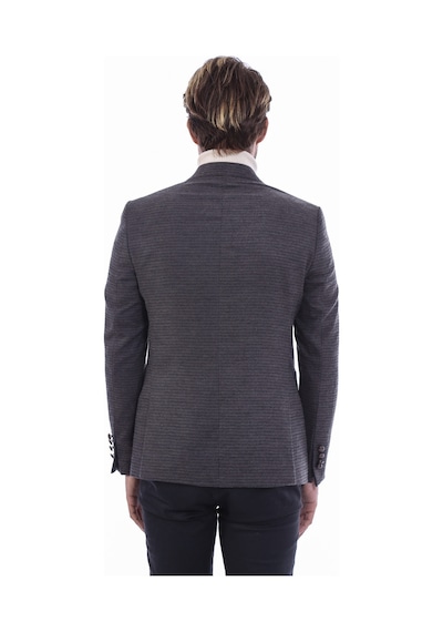 Wessi Kruvaze Slim Fit Erkek Kahverengi Ceket Kahverengi