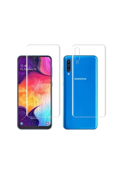 Exquıs Samsung Galaxy A50 Uyumlu Ön Ve Arka Koruma 360 Full Kaplama - Şeffaf