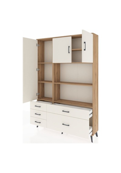 Arges Dolap 7 Raflı 5 Çekmeceli 3 Kapaklı 132x30x195 Çam-ayta... Çam Arges Dolap 7 Raflı 5 Çekmeceli 3 Kapaklı 132x30x195 Çam-ayta... Çam