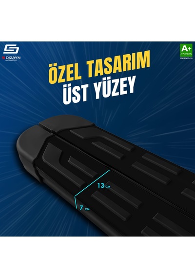 S-dizayn Citroen C3 Aircross 2 S-plus Siyah Yan Basamak 183 Cm 2024 Üzeri A+ Kalite