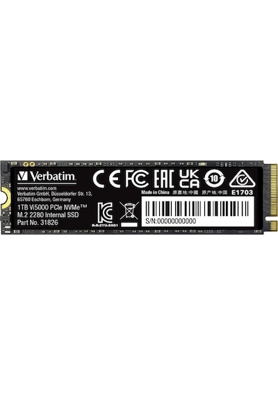 Verbatim Vi5000 1 TB PCIe NVMe Okuma 5000 Yazma 4500 Gen4 NWME M.2