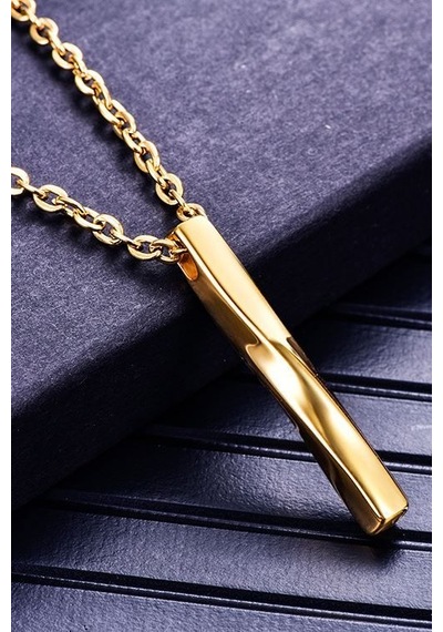 Chavin Gold Kıvrık Çubuk Kadın Çelik Kolye Eb81srx Gold
