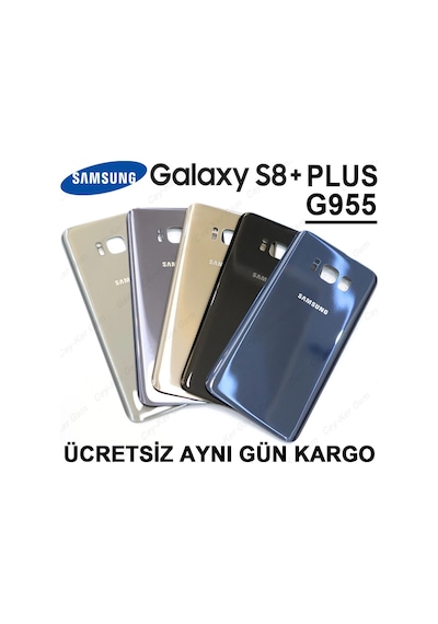 Samsung Galaxy Uyumlu S8 Plus Arka Pil Batarya Kapağı Cam