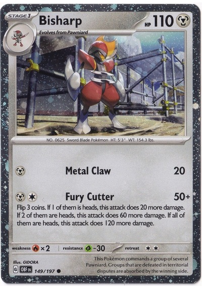 Bisharp Cosmos Holo 149 - Pokemon Obsidian Flames - Pokemon Kartı Mint